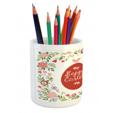 Egg Bunny Bloom Floral Frame Pencil Pen Holder