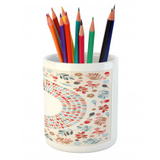 Botany and Birds Art Pencil Pen Holder