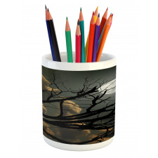 Bare Branches and Full Moon Pencil Pen Holder