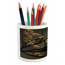 Bare Branches and Full Moon Pencil Pen Holder