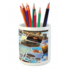 Summer Day Travel Memories Pencil Pen Holder