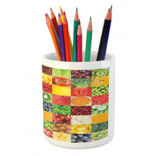 Healthy Fresh Food Squares Pencil Pen Holder