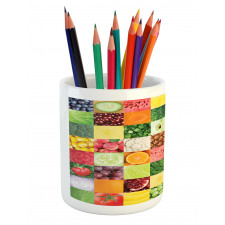 Healthy Fresh Food Squares Pencil Pen Holder