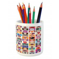 Cheerful Animated Portraits Pencil Pen Holder