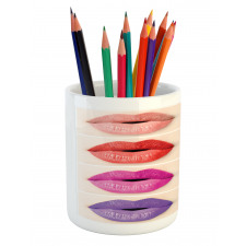 Several Color Lips Palette Pencil Pen Holder