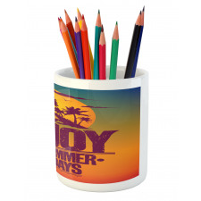 Tropical Island Enjoy Summer Pencil Pen Holder