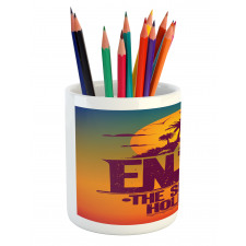 Tropical Island Enjoy Summer Pencil Pen Holder