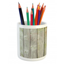 Old Rural Grungy Wooden Fence Pencil Pen Holder