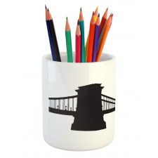 Chain Bridge Budapest Art Pencil Pen Holder