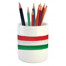 Hungarian Flag Brush Colors Pencil Pen Holder