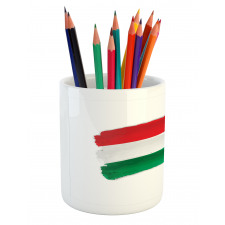 Hungarian Flag Brush Colors Pencil Pen Holder