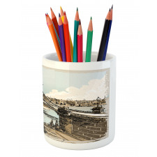 Vintage Sketch Budapest Pencil Pen Holder