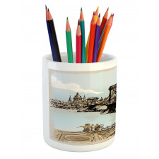 Vintage Sketch Budapest Pencil Pen Holder