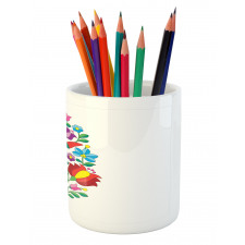 Traditional Folk Kalocsa Pencil Pen Holder