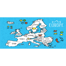 Accurate Map of the Europe Pencil Pen Holder