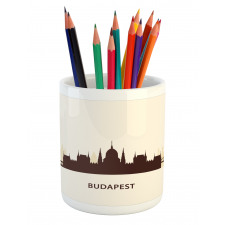 Silhouette of Budapest City Pencil Pen Holder