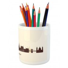 Silhouette of Budapest City Pencil Pen Holder