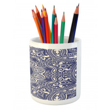 Curly Leaves Pencil Pen Holder