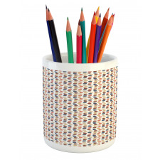 Pastel Colorful Fruits Pattern Pencil Pen Holder