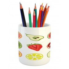 Kiwi Strawberry Apple Peach Pencil Pen Holder