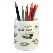 Retro Banana Strawberry Plum Pencil Pen Holder