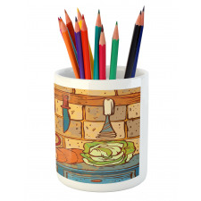 Kitchen Table Cuisine Theme Pencil Pen Holder