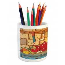 Kitchen Table Cuisine Theme Pencil Pen Holder