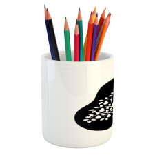 Monochrome Tree in a Fruit Pencil Pen Holder