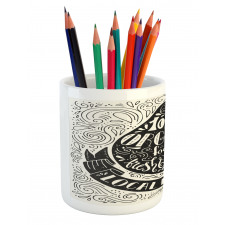 Retro Organic Food Graphic Pencil Pen Holder