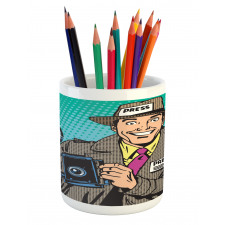 Press Reporter Pop Art Pencil Pen Holder