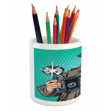 Press Reporter Pop Art Pencil Pen Holder