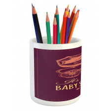 Retro Stroller Girl Pencil Pen Holder