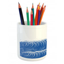 Wave Splashes Aquatic Pencil Pen Holder