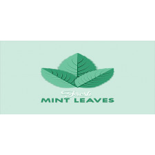 Fresh Mint Leaves Calligraphy Pencil Pen Holder