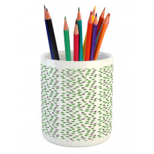 Fresh Plum Fruits Branches Pencil Pen Holder