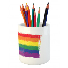 Watercolor Rainbow Flag Love Pencil Pen Holder