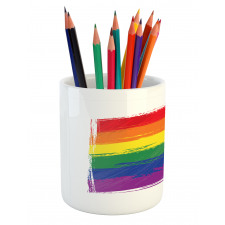 Watercolor Rainbow Flag Love Pencil Pen Holder