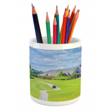 Scenic Countryside Golf Field Pencil Pen Holder