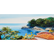 Mediterranean Scenery Pencil Pen Holder