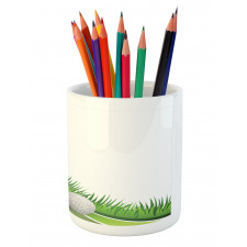 Tee Box with Flag Abstract Pencil Pen Holder