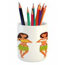 Exotic Floral Costumes Pencil Pen Holder