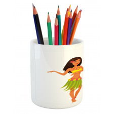 Exotic Floral Costumes Pencil Pen Holder