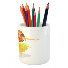 Woman on a Beach Aloha Pencil Pen Holder