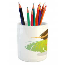 Woman on a Beach Aloha Pencil Pen Holder