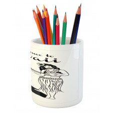 Welcome to Hawaii Words Pencil Pen Holder