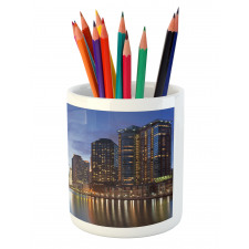 Chicago Riverside at Night Pencil Pen Holder