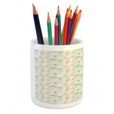 Abstract Art Floral Doodle Pencil Pen Holder