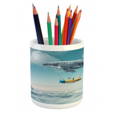 Dreamy View Whale Clouds Pencil Pen Holder