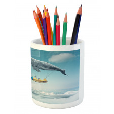 Dreamy View Whale Clouds Pencil Pen Holder