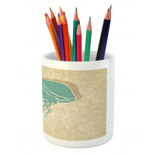 Beach Summer Ocean Pencil Pen Holder